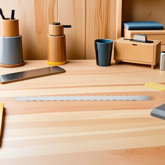 OUNONA 4Pcs Stainless Steel Bread Slicer Blades Dual Sided Replacement for Bakery Machines