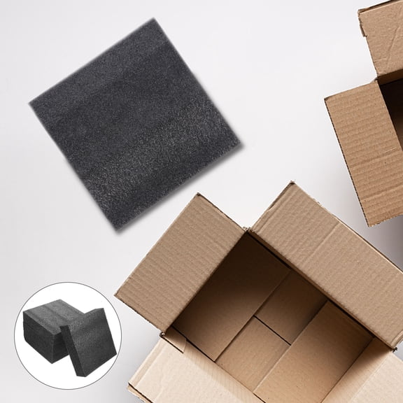 OUNONA 4-Pack Black Tearable Foam Inserts for Packing, Shipping, Cushioning and Daily Protective Use