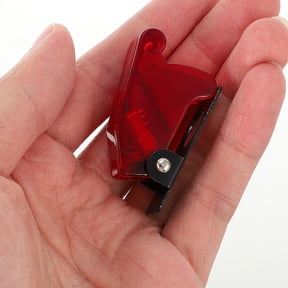 OUNONA 4-Pack Red Plastic Toggle Covers with Safety Design to Prevent Accidental Switching, Ideal for Hotel and Home Use