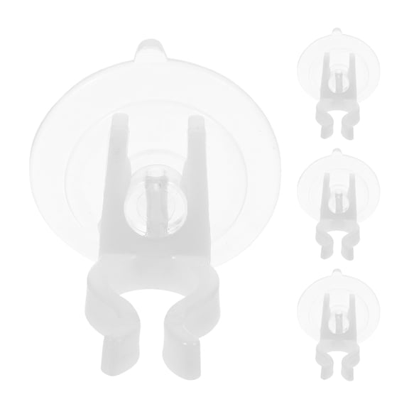 OUNONA 4Pcs Transparent Suction Cup Candle Holders for Windows Compatible with LED Electronic Candles