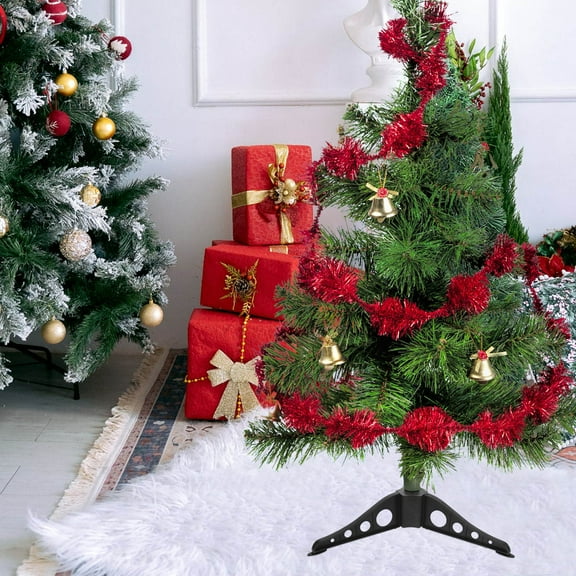 OUNONA Sturdy ABS Christmas Tree Stand, Green, for Reliable Home Xmas Support