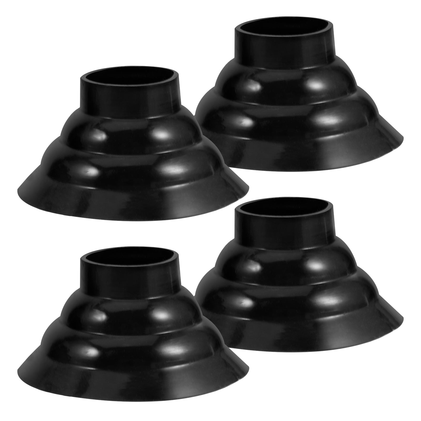 OUNONA  4 Pcs Cane Tips Replacement Crutch Crutches Ferrules for Walking Sticks Elder Black