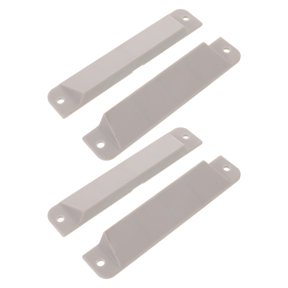 OUNONA 4Pcs Heavy Duty E Track Tie Down Rail End Caps Plastic Truck Bed Divider Replacement Grey