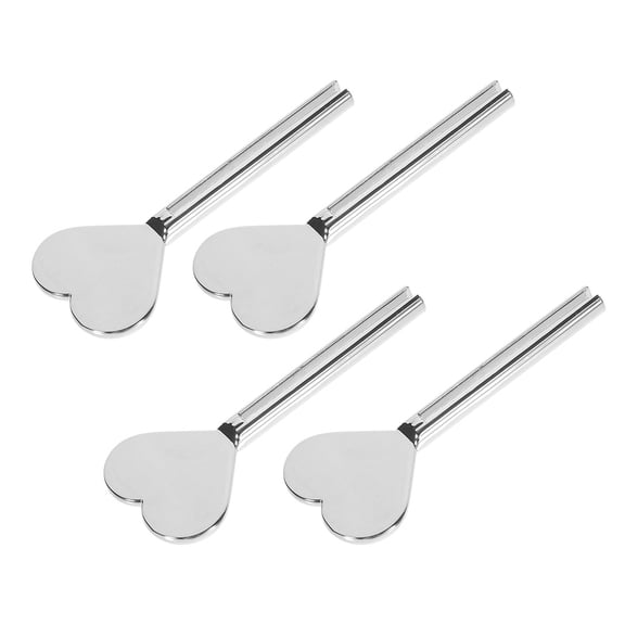 OUNONA 4Pcs Plated Silver Metal Toothpaste Squeezer Zinc Alloy Tube Roller for Easy Bathroom Use