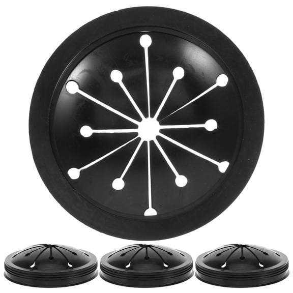 OUNONA 4Pcs Universal Sink Baffle for Garbage Disposal Black Plastic Splash Protection