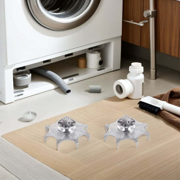 OUNONA Metal Washing Machine Pulley Plated Silver for Wear-Resistant Design and Easy Installation 4Pcs