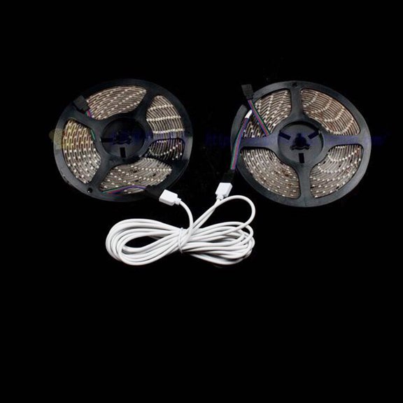 OUNONA 4Pcs White Rgb Light Strip Extension Cable with Durable PVC Flexible Material