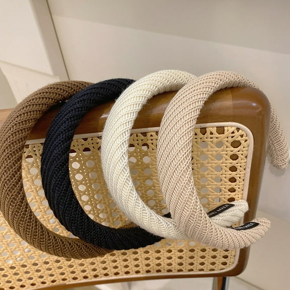 OUNONA Lamb Wool Headbands Assorted Colors Soft Fabric Stylish Hair Decor