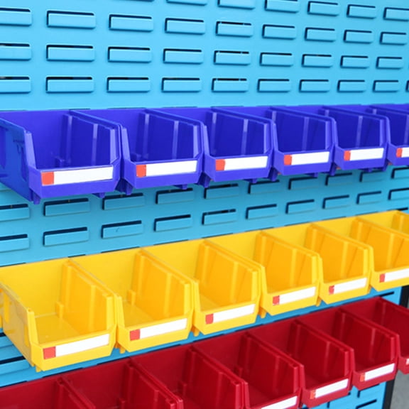 OUNONA 4Pcs Component Storage Box Plastic Yellow Backmounted Container Tool Box for Maintenance