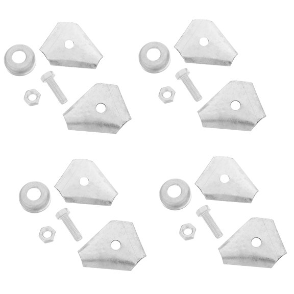 OUNONA 4 Sets Quick Install Brackets with Adjustable Angle Clamps for Outdoor Tower Equipment Mounting