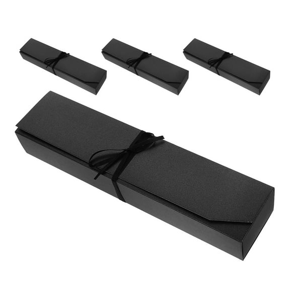 OUNONA 4pcs 6 Cavity Chocolate Boxes Truffle Present Packing Container Cookies Candy Babkery Favor Paper Box For Wedding Birthday Holidays