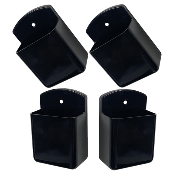 OUNONA 4Pcs Lightweight Black Wall Storage Remote Holder for Home Organization