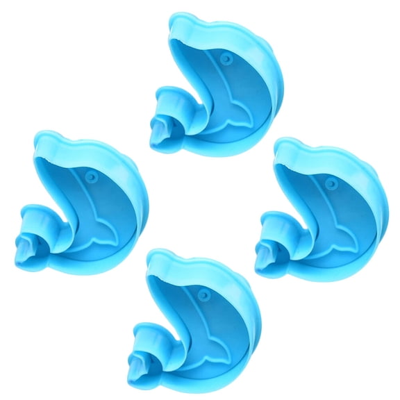 OUNONA 4pcs Cartoon Dolphin Shape Baking Cake Molds Sky Molasses Cake Decoration Set