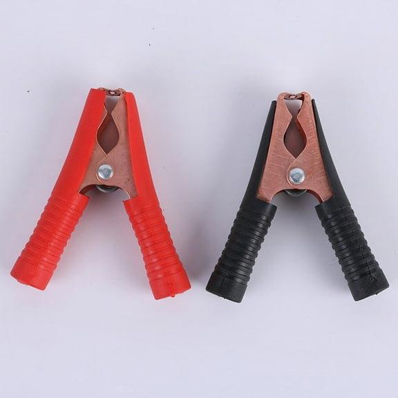 OUNONA 4pcs Battery Charger Clamps Replacement For Automotive Battery Tools Copper-Plated Alligator Clips For Car Battery Connection Clamps Automotive Accessories