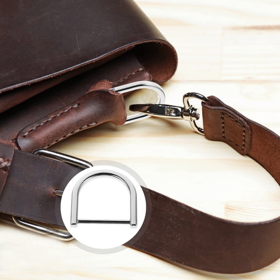 OUNONA 4pcs Detachable Screw Bag Strap Buckle Alloy D Ring Sewing Buckle for Crafts Car Keys DIY Strap Replacement Purse Accessories