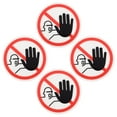 thumbnail image 1 of OUNONA 4pcs Do Not Touch Warning Signs Self Adhesive Warning Decals Removable Label Stickers, 1 of 8