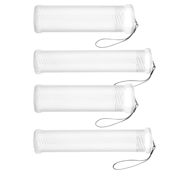 OUNONA 4pcs Extendable Plastic Brush Storage Tube Clear Paint Brush Holder Watercolor Pen Container For Watercolor Drawing Tools And Artist Supplies