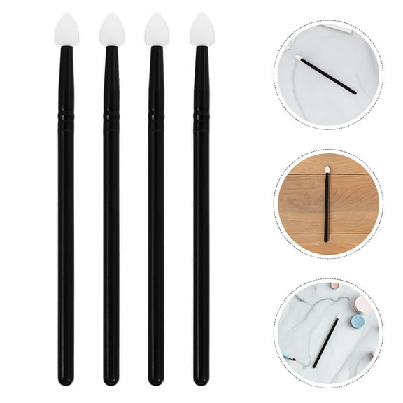 OUNONA 4pcs Eyeshadow Makeup Tools Eye Shadow Applicator Brush Eyeshadow Applicator Sticks For Travel Makeup Styles Essential Cosmetic Applicator Accessories For Women