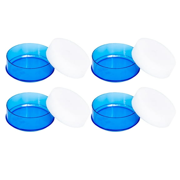 OUNONA 4pcs Finger Moistener For Counting Money Plastic Round Sponge Cup For Cash Handling Moistener Fingertip For Bank Supplies Quick Sort Finger Moistener For Office