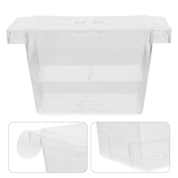 OUNONA 4pcs Fish Fry Incubation Box Self-Floating Double-Layer Betta Breeding Box Transparent Plastic Incubator Box For Easy Monitoring