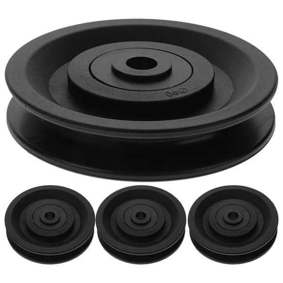 OUNONA 4pcs Fitness Equipment Cable Rollers Cover Black Plastic For Home Gym Workouts