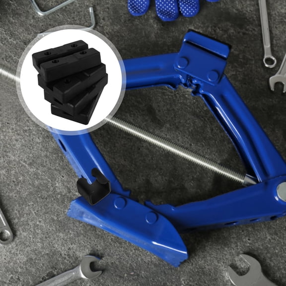 Tineasur Universal Rubber Jack Pads 4 Pieces Black Durable Protective Car Lift Support Pads