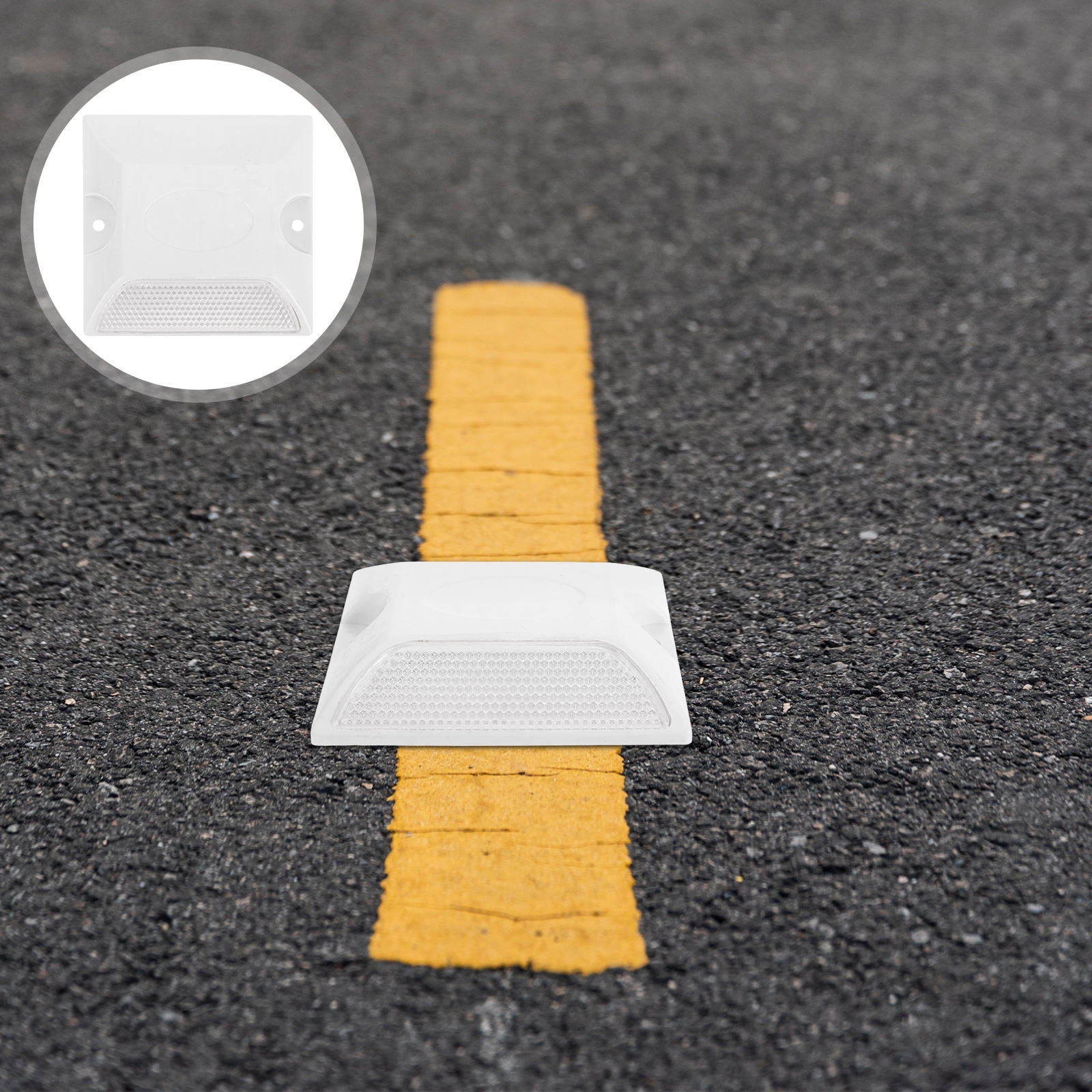 OUNONA 4pcs Front Reflector Square Reflector For Driveway Safety ...