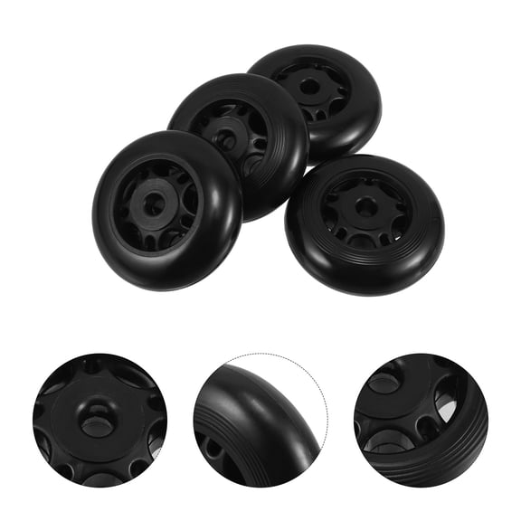 OUNONA 4pcs Gym Roller Wheels Plastic Replacement Wheels For Gym Equipment Roller Exercise Roller For Bike Treadmill Fitness Spare Parts