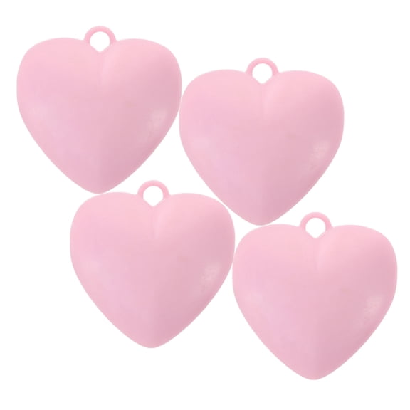 OUNONA 4pcs Heart Shaped Balloon Weight Pink Resin Secure Balloon Placement For Decorative Balloon Accessories
