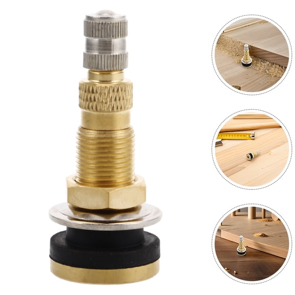 OUNONA 4pcs Heavy Duty Copper Valve Stems Tractor Valve Stem for Tubeless Tires Vacuum Tire Air Valve for Engineering Vehicles Rollers Loaders