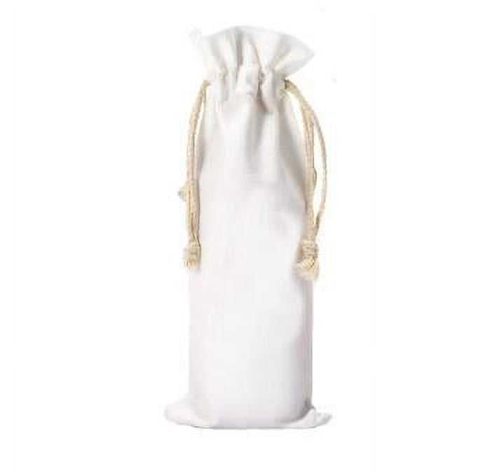 OUNONA 4pcs Linen Wine Bags Sublimation Blank Wine Bottle Bags Wine Gift Bags with Drawstring for Party