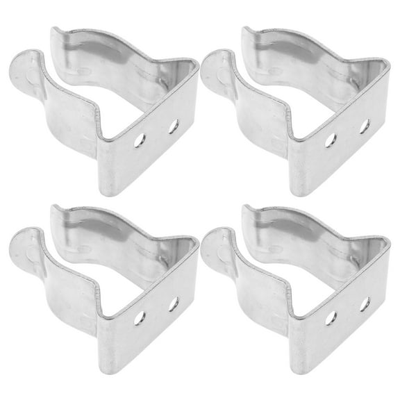 OUNONA 4pcs Metal Boat Hook Spring Clamp Holder Stainless Steel Spring Clip Bracket Clip For For Boat Hook Boat Pole Fishing Rod Oar Paddle Brooms