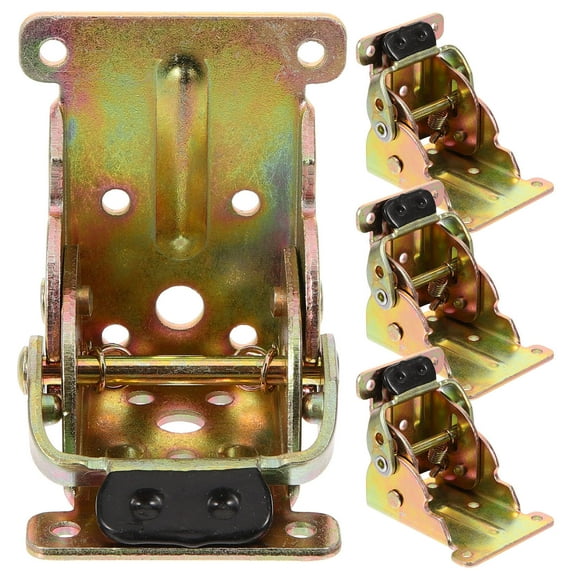 OUNONA 4pcs Metal Locking Hinge Garage Door Spring Positioning Hinge Small Hinge
