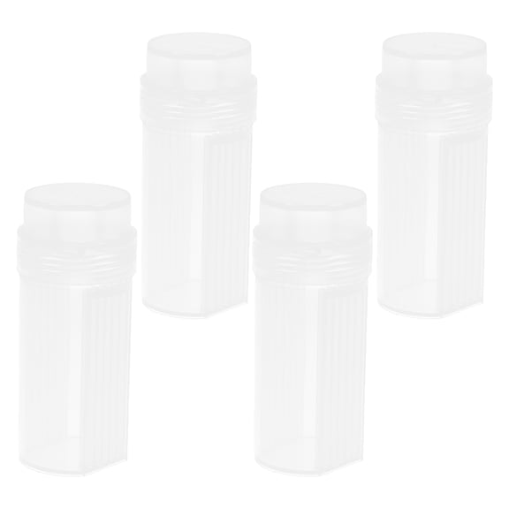 FOLOYORI 4Pcs Transparent Microscope Slide Storage Box Plastic Case for Lab and School Use