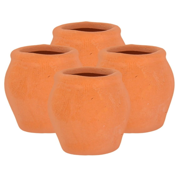 OUNONA 4pcs Miniature Flower Planters Tiny Pottery Pots For Small  And Decorative Plants Outdoor Mini Pot Decorative Pots Mini Room Planting Set