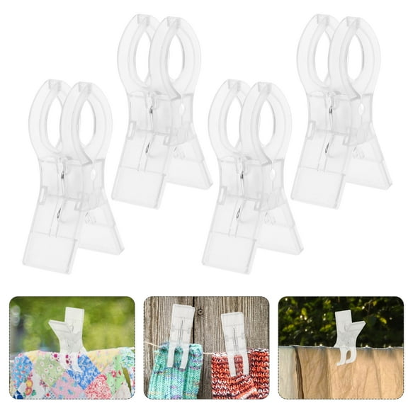 OUNONA 4pcs Multi-Purpose Clips Windproof Quilt Socks Clamps Clothing Drying Clips