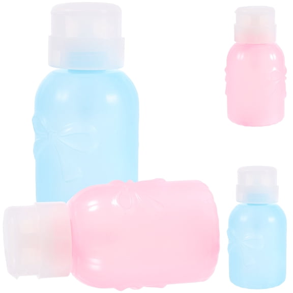 OUNONA 4pcs Nail Polish Remover Dispensers Pump Bottles Makeup Remover Dispensers Travel Liquid Containers