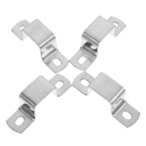 OUNONA 4pcs Pipe Clamp Tube Clamp Bracket Tube Mount Clip Pipe Support Base Hanger