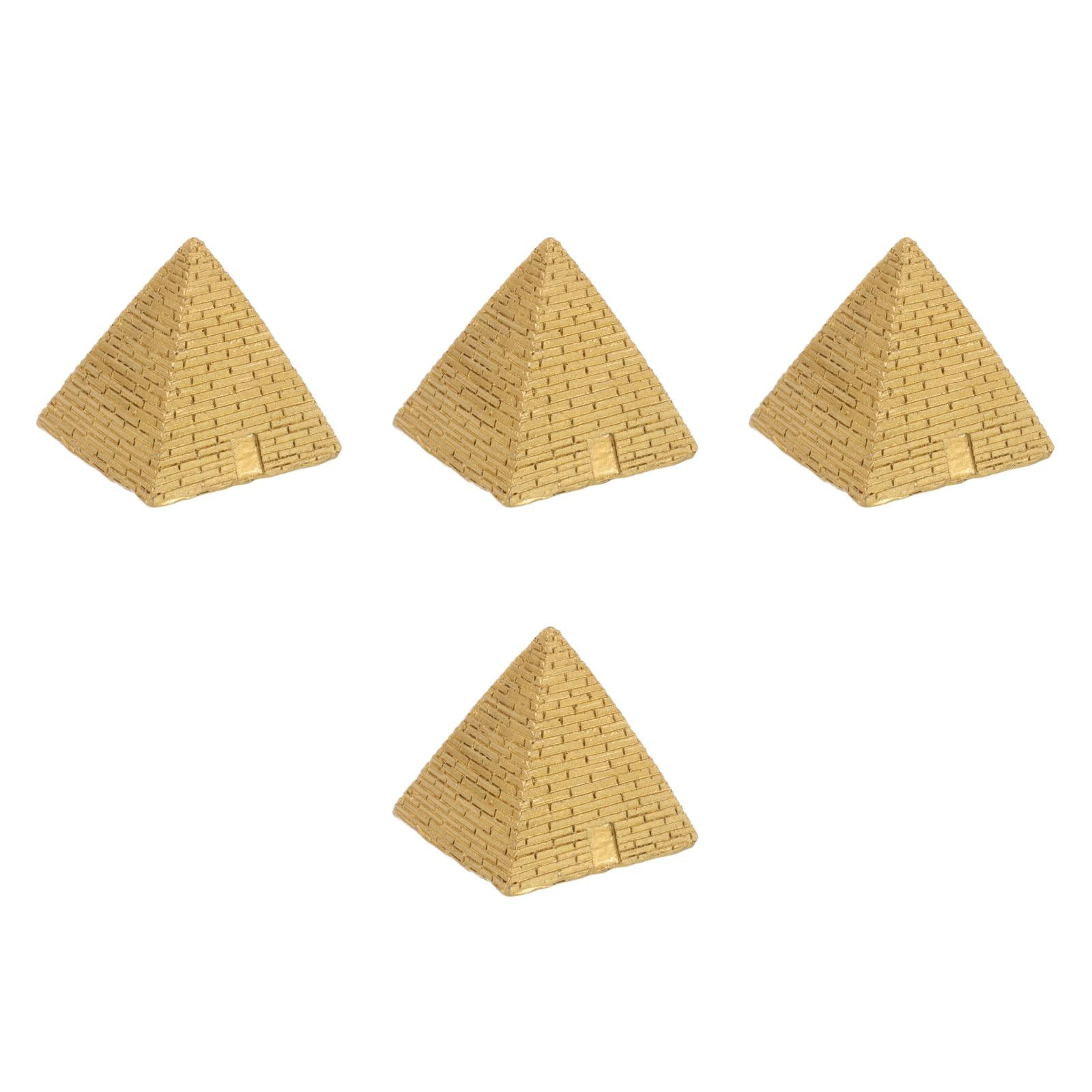 OUNONA 4pcs Realistic Egyptian Pyramid Sculpture Resin Miniature For ...