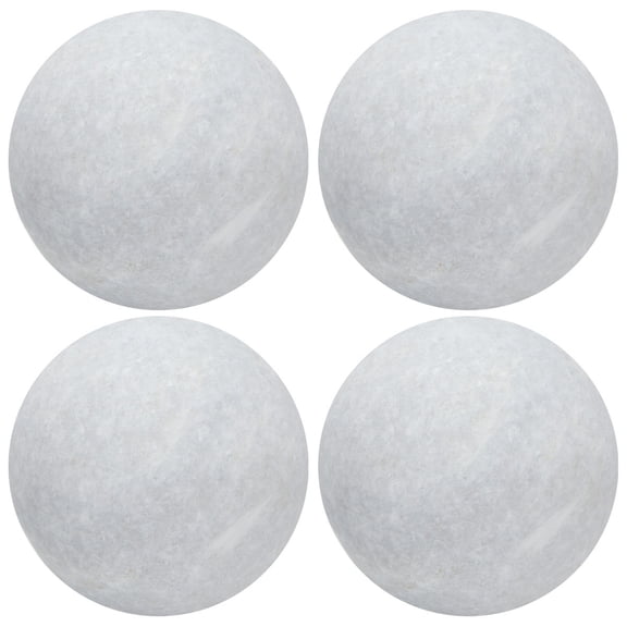 OUNONA 4pcs Reusable Stone Ice Cubes White Marble Beverage Chilling for Home Bars