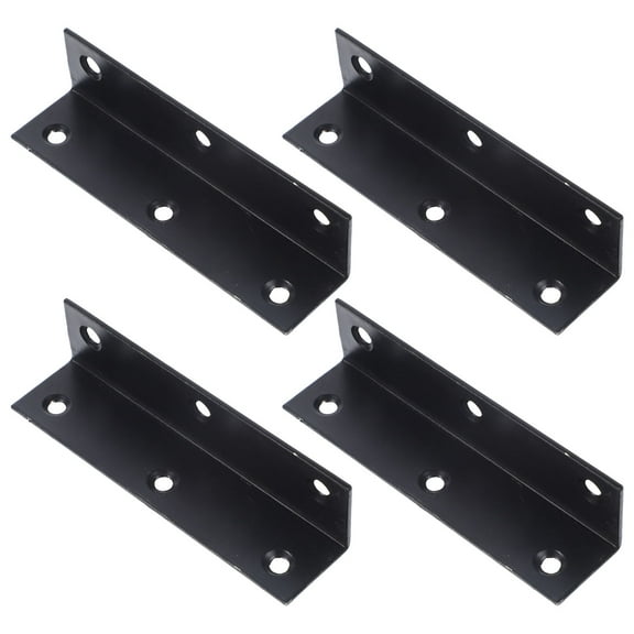 OUNONA 4pcs Right Angle Brackets Cast Iron Angle Brackets L Angle Brackets Corner Brackets for Wood