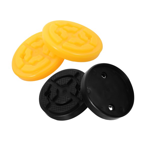 OUNONA 4pcs Rubber Blocks For Lift Automotive Lifting Black Round Anti-Slip Vehicle Repair Accessories