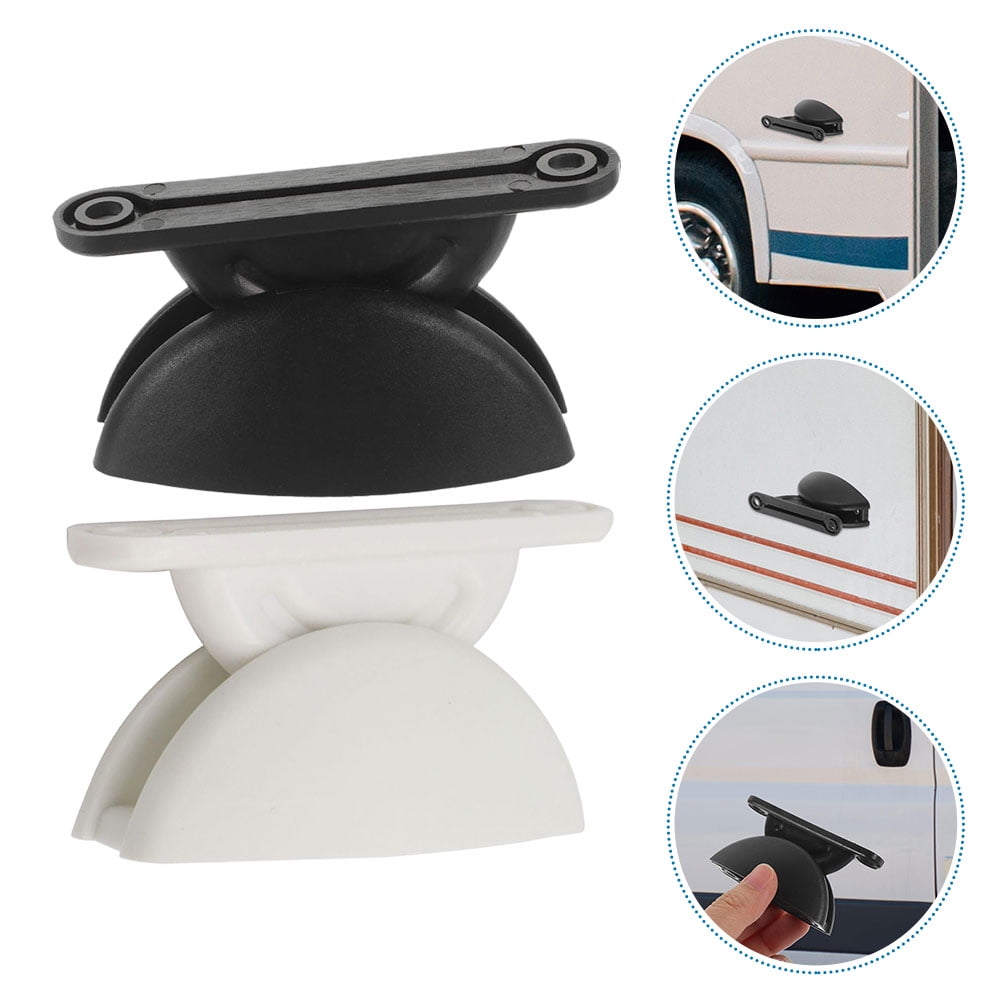 OUNONA 4pcs Rv Door Catch Holder Nylon Motorhome Door Retainer Trailer Rv Entrance Latch Travel Quiet Rv Opening Stop Holder Caravan Rv Access Catch