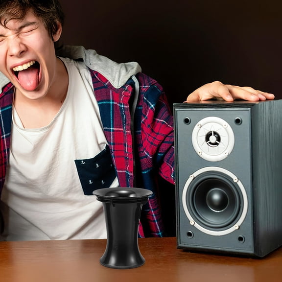 OUNONA 4pcs Black Plastic Speaker Port Tubes for Enhanced Sound Quality and Improved Audio Performance