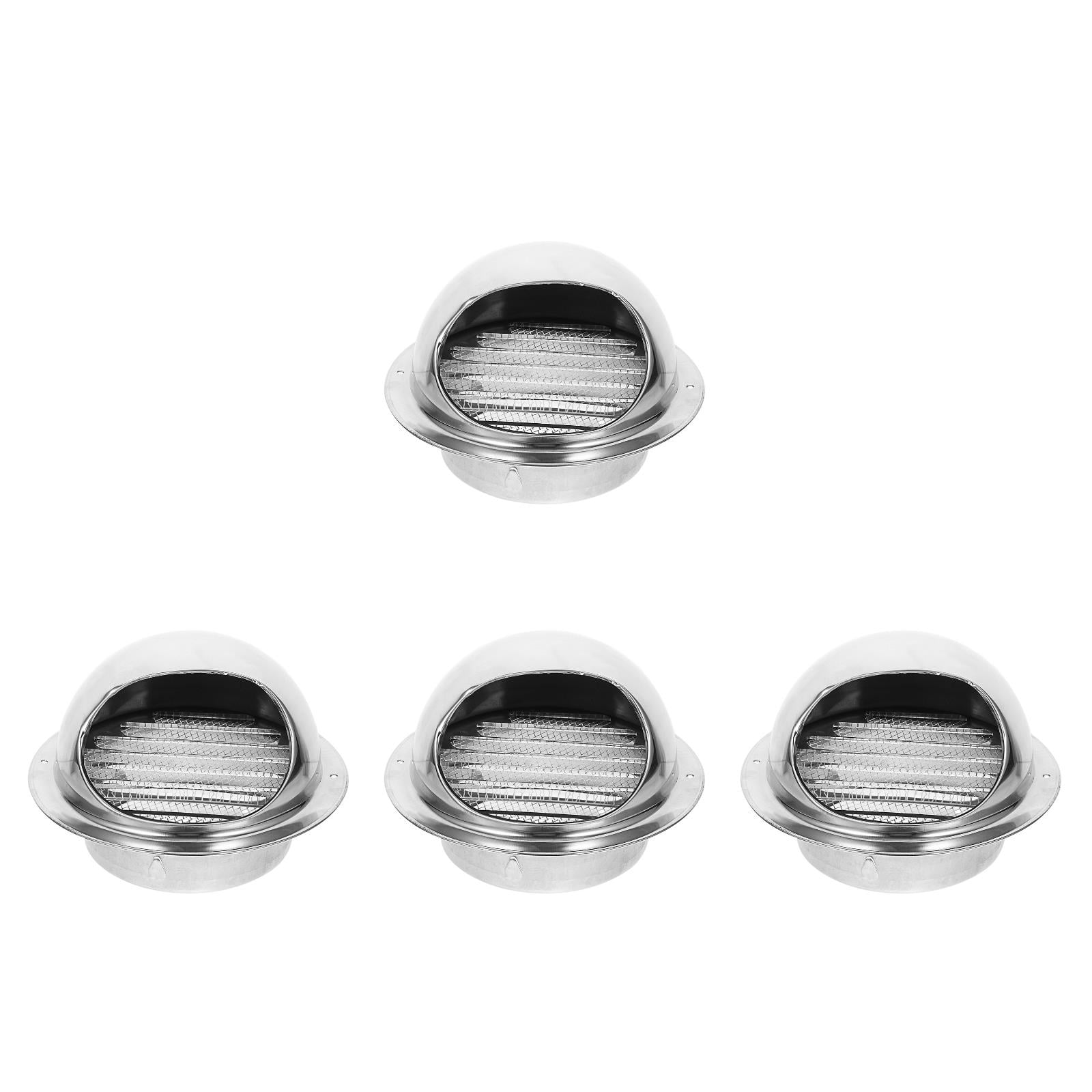 OUNONA 4pcs Stainless Steel Dryer Vent Cap Stainless Steel Dryer Vent Cover Round Ventilation Hood Stainless Steel Ventilation Vent Round Vent Outlet Cover