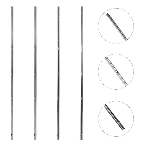 OUNONA 4pcs Sturdy Metal Foosball Rods Foosball Table Parts Foosball Table Handles Soccer Rod Desk Soccer Machine Accessory Operation Pole