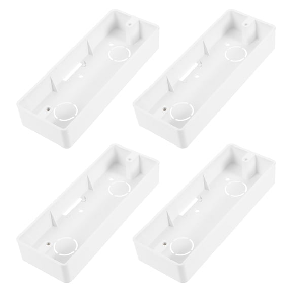 FOLOYORI 4Pcs PVC Electrical Project Box for Durable Surface Mount Wall Outlet Connection