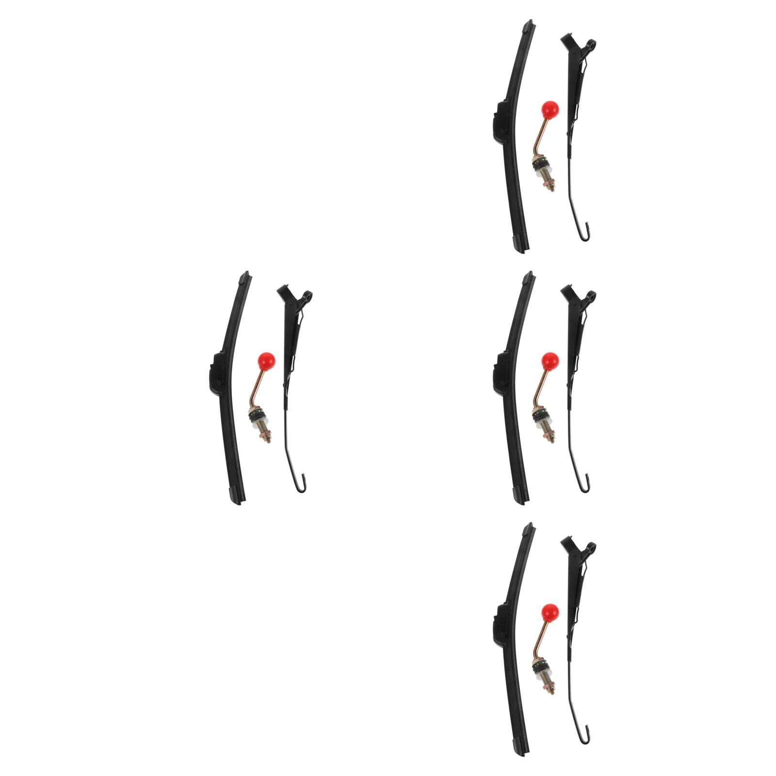 OUNONA 4pcs Universal Manual Windshield Wiper Hand Operated Wiper Blade Rear Wiper Arm Replacement Motorcycle Windshield Wiper For Utvs Golf Carts