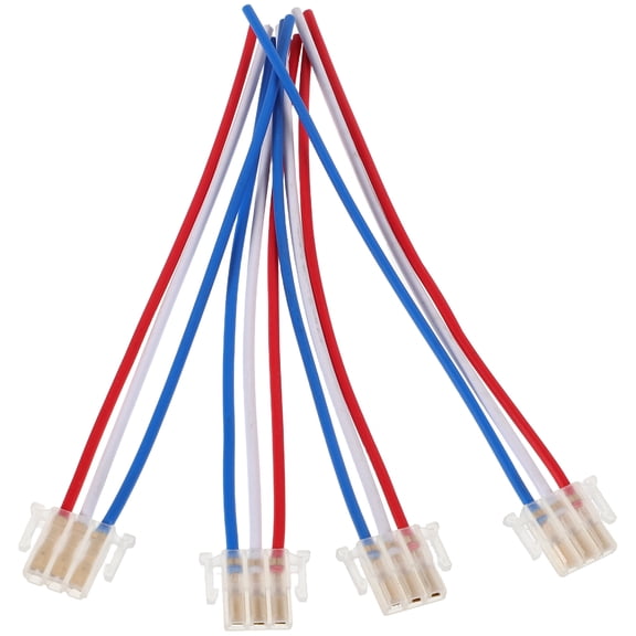 OUNONA 4pcs Universal Motorcycle Light Switch Button Connector Kit Copper Plastic Handlebar Button Switches Cables for Horn Headlight Turn Signal