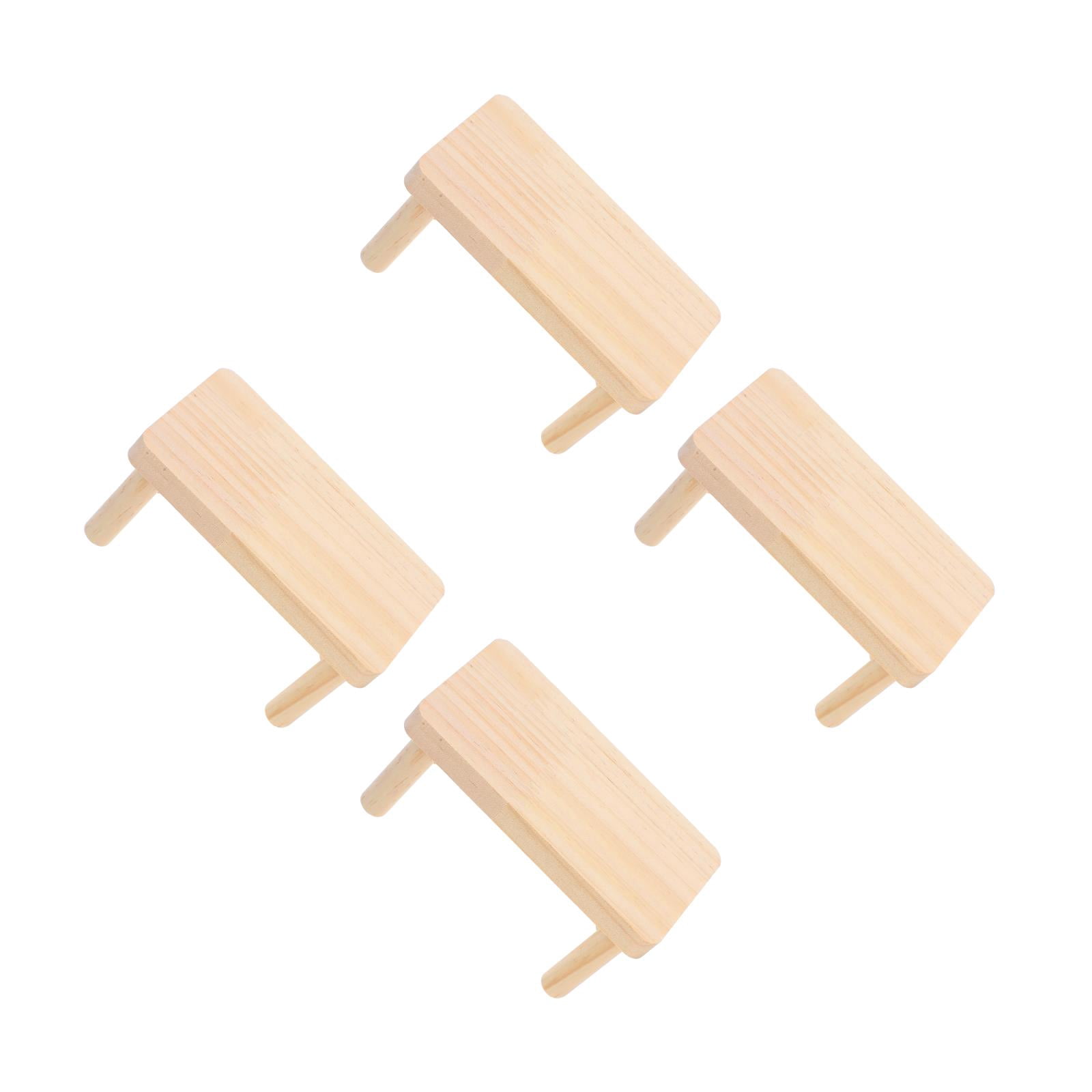 Picture of OUNONA 4pcs Wooden Hamster Platform Guinea Pig Platform Toy Hamster ...